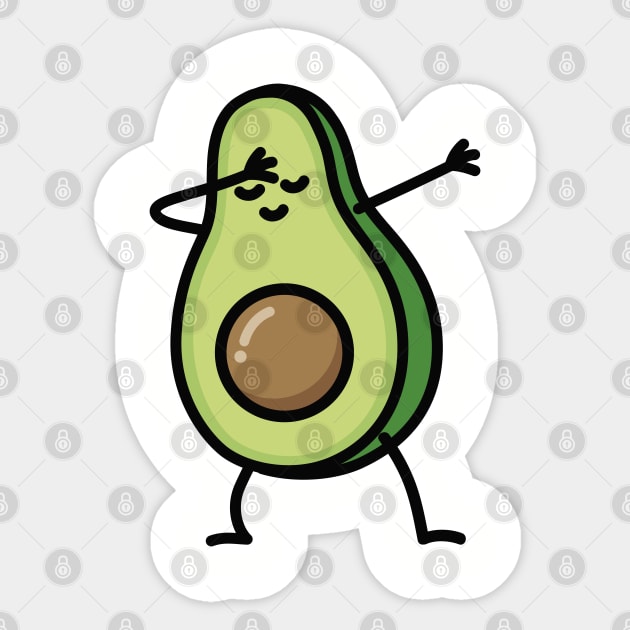 Avocado dab dabbing Sticker by LaundryFactory